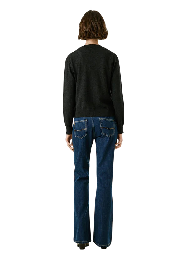 Pepe Jeans Maglioncino Donna Coraline PL7000035 Nero - Maglione Girocollo Cotone Casual