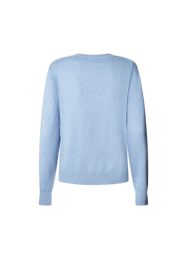 Pepe Jeans Maglioncino Donna Coraline PL7000035 celeste - Maglione Girocollo Cotone Casual
