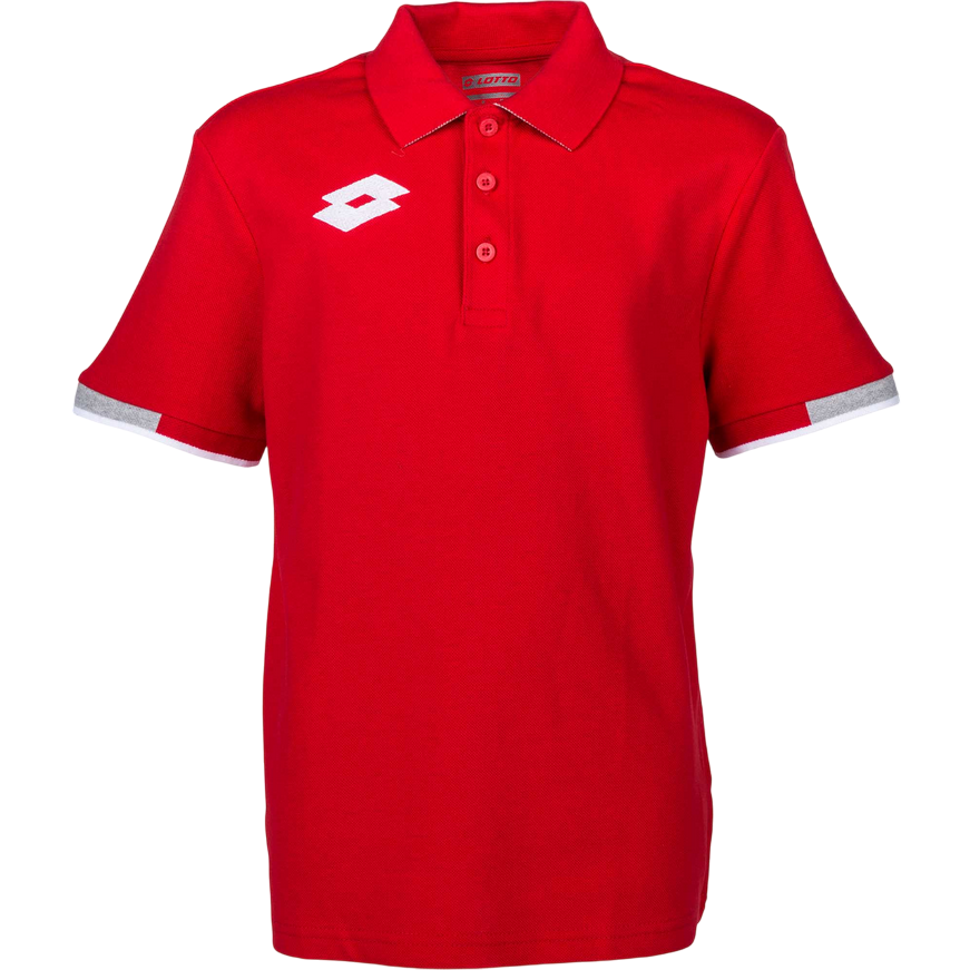 Polo Lotto Delta T5571 rossa per junior in pregiato cotone piquet manica corta, perfetta per sport e tempo libero con comfort e stile