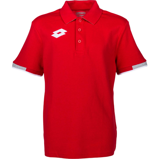 Polo Lotto Delta T5571 rossa per junior in pregiato cotone piquet manica corta, perfetta per sport e tempo libero con comfort e stile