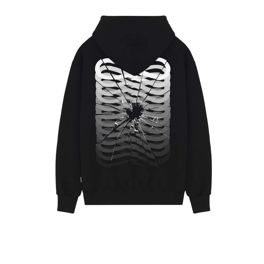 Propaganda Felpa con cappuccio Uomo GLASS 25FWPRFE467-01 Nero - retro