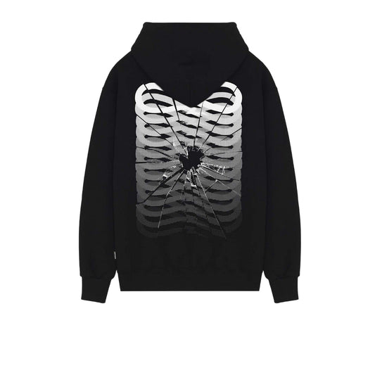 Propaganda Felpa con cappuccio Uomo GLASS 25FWPRFE467-01 Nero - retro