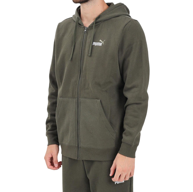 Puma Felpa Uomo con Cappuccio 691657-70 Verde Oliva