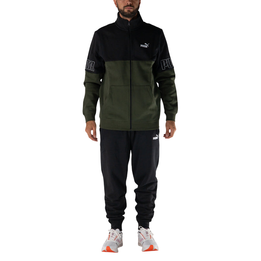 Puma Tuta Uomo Colorblock 691994-70 Verde/Nero