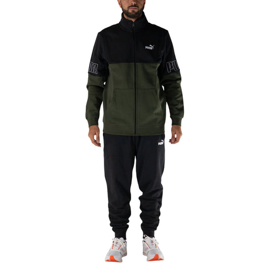 Puma Tuta Uomo Colorblock 691994-70 Verde/Nero