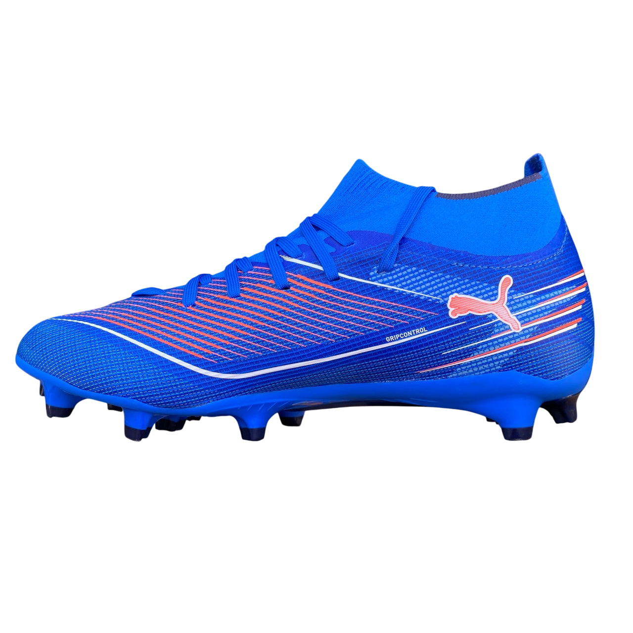 Puma ULTRA 6 FG/AG 108524-01 Scarpe Calcio Ultraleggere Azzurro Vista Laterale Interno