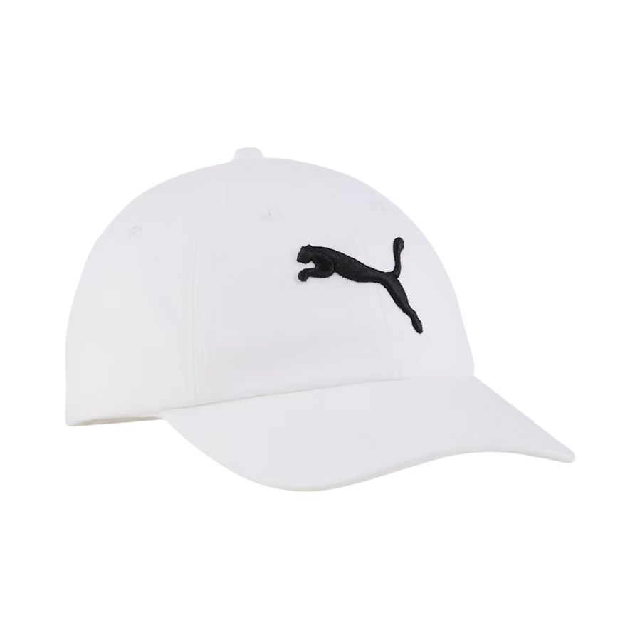 Puma cappello con visiera con logo Cat ricamato 025998-02 bianco