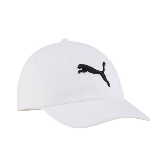 Puma cappello con visiera con logo Cat ricamato 025998-02 bianco