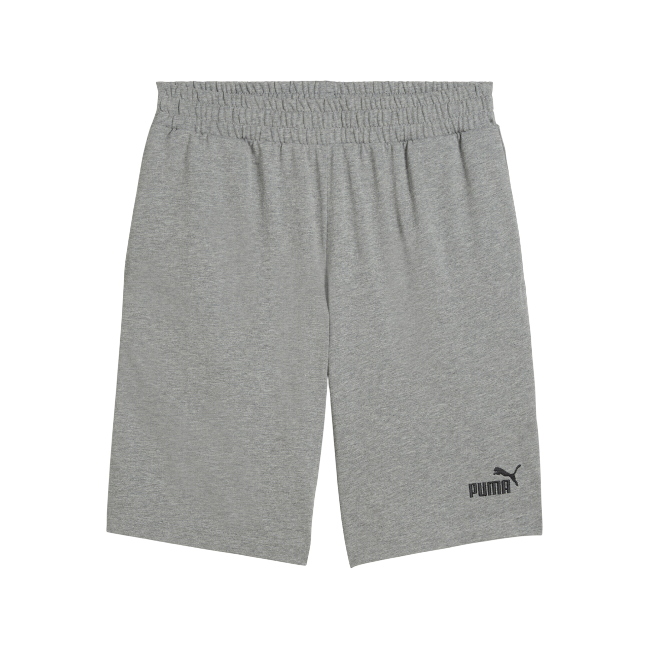 Puma pantaloncino sportivo da uomo in cotone jersey con logo ricamato 682600-03 grigio frontale