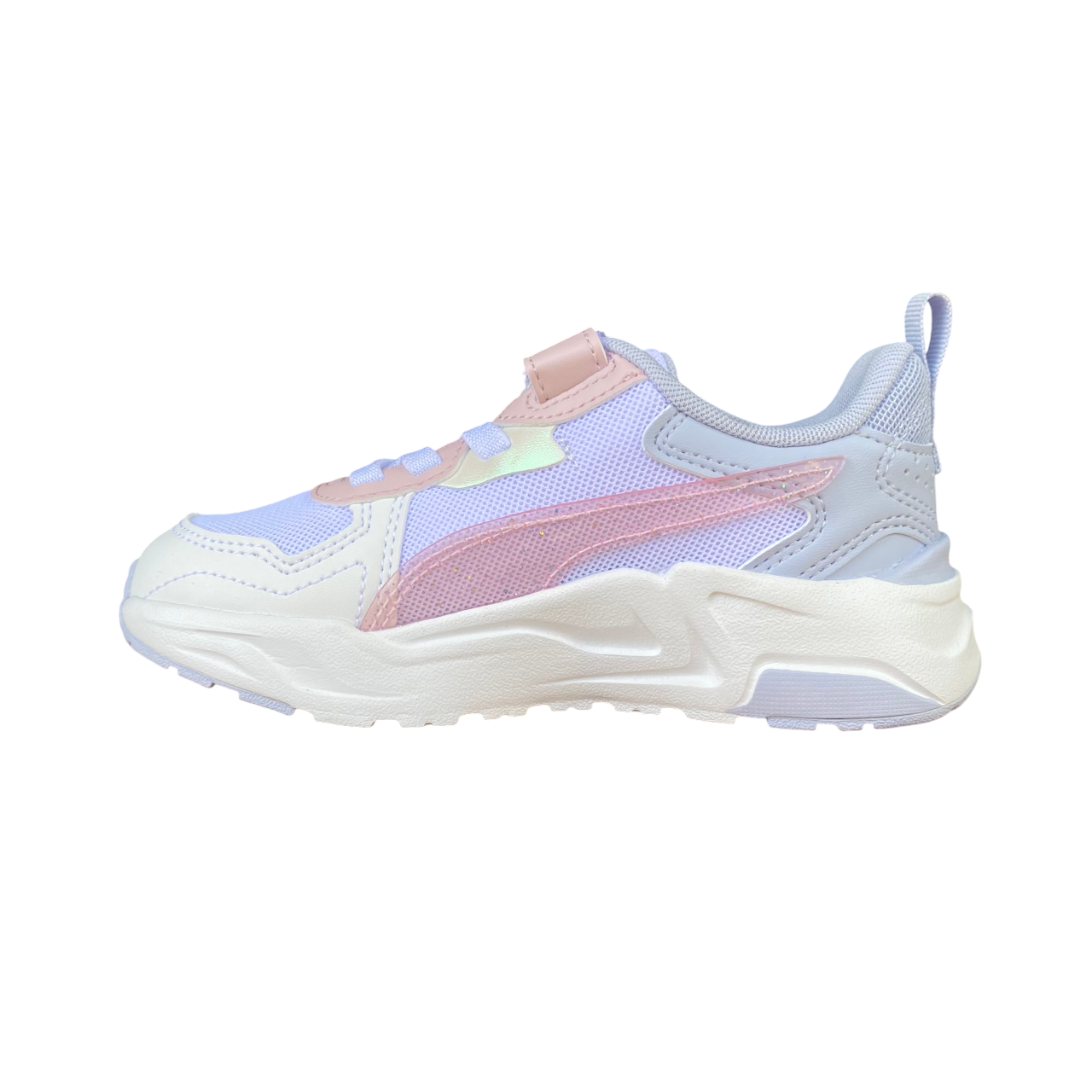 Puma scarpa sneakers da ragazza Trinity Lite Blurry 402266-01 bianco-malva