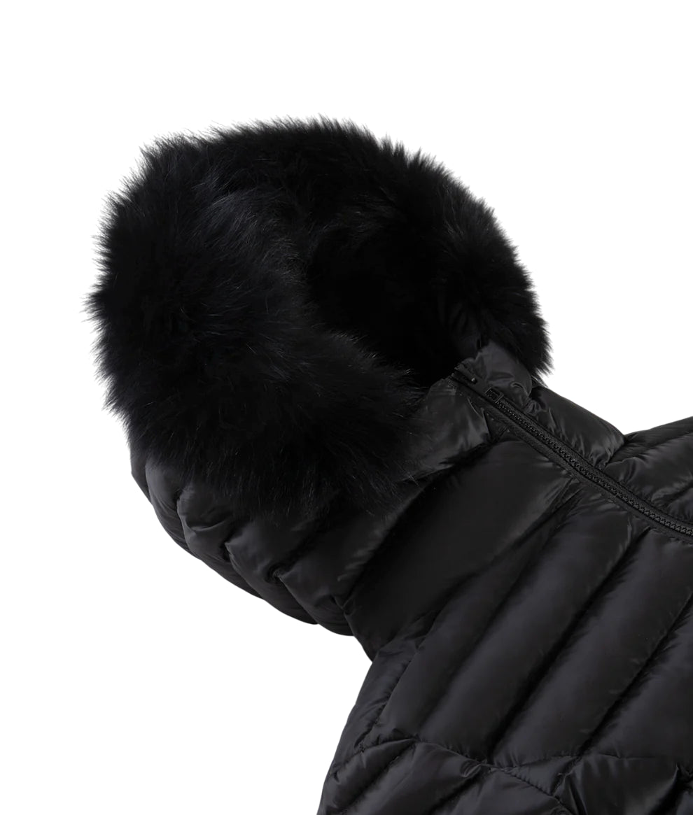 RefrigiWear Piumino Long Mead Fur Jacket W98118 Nero