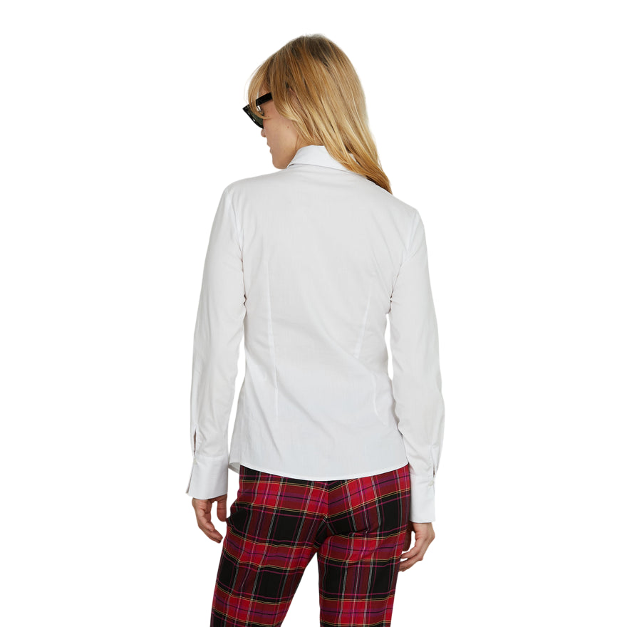 Relish – Camicia Donna YOH Manica Lunga Collo con Applicazione Perle, Pietre e Strass RDA2503056008 Bianco | Eleganza Preziosa e Look Luminoso Made in Italy - retro