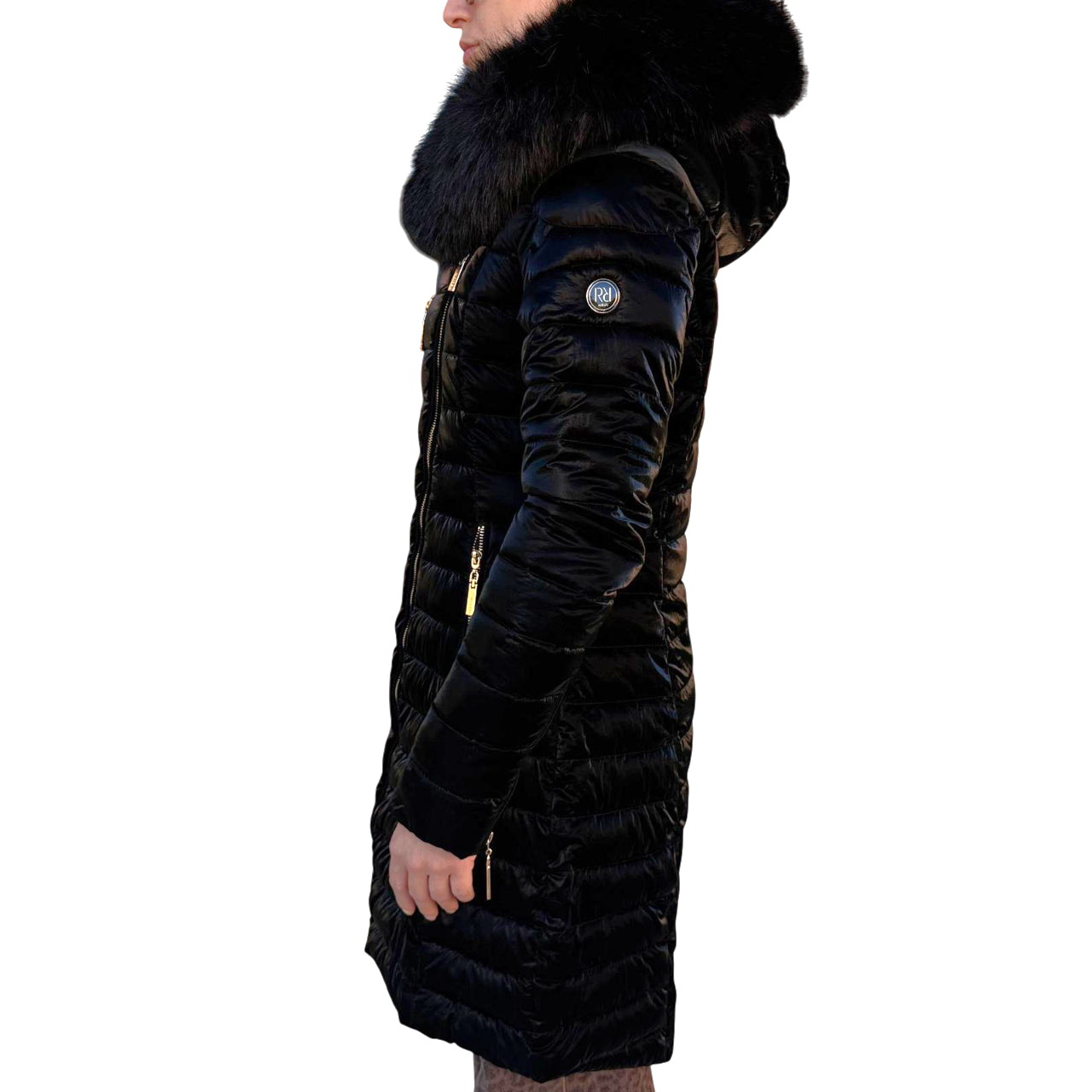 Relish – Piumino Donna DIESSAM Lungo RDA2505010024 Nero | Urban-Chic, Calore e Stile Versatile per l’Inverno - laterale 