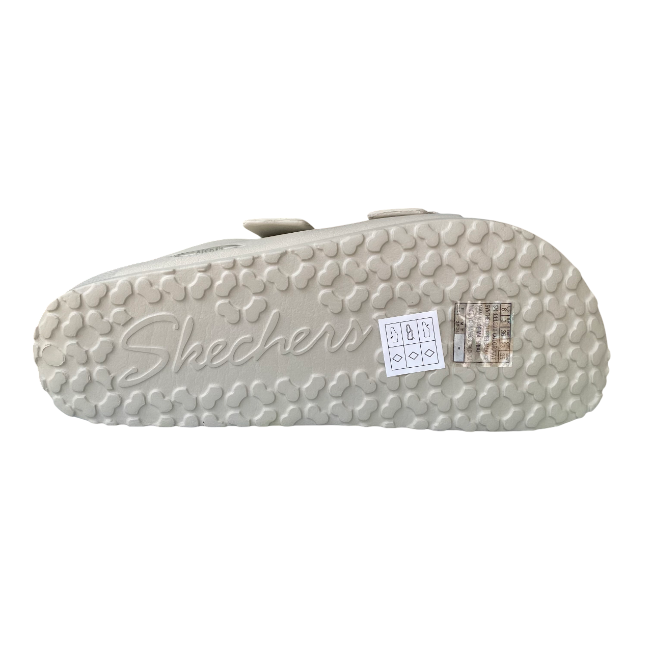 Sandali Skechers Arch Fit Cali Breeze | Comfort Podologico | 111592/NAT naturale dettaglio della suola