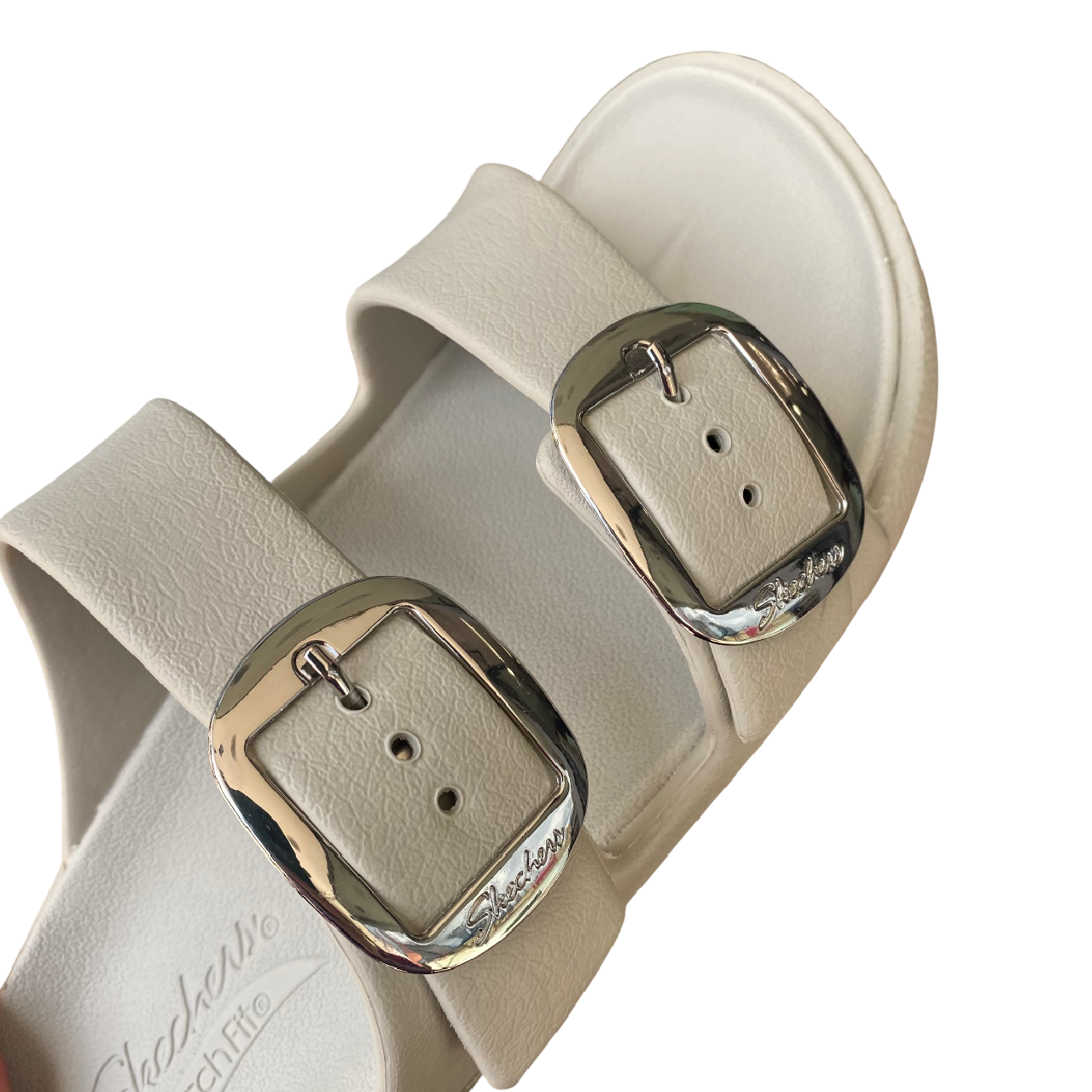 Sandali Skechers Arch Fit Cali Breeze | Comfort Podologico | 111592/NAT naturale dettaglio punta