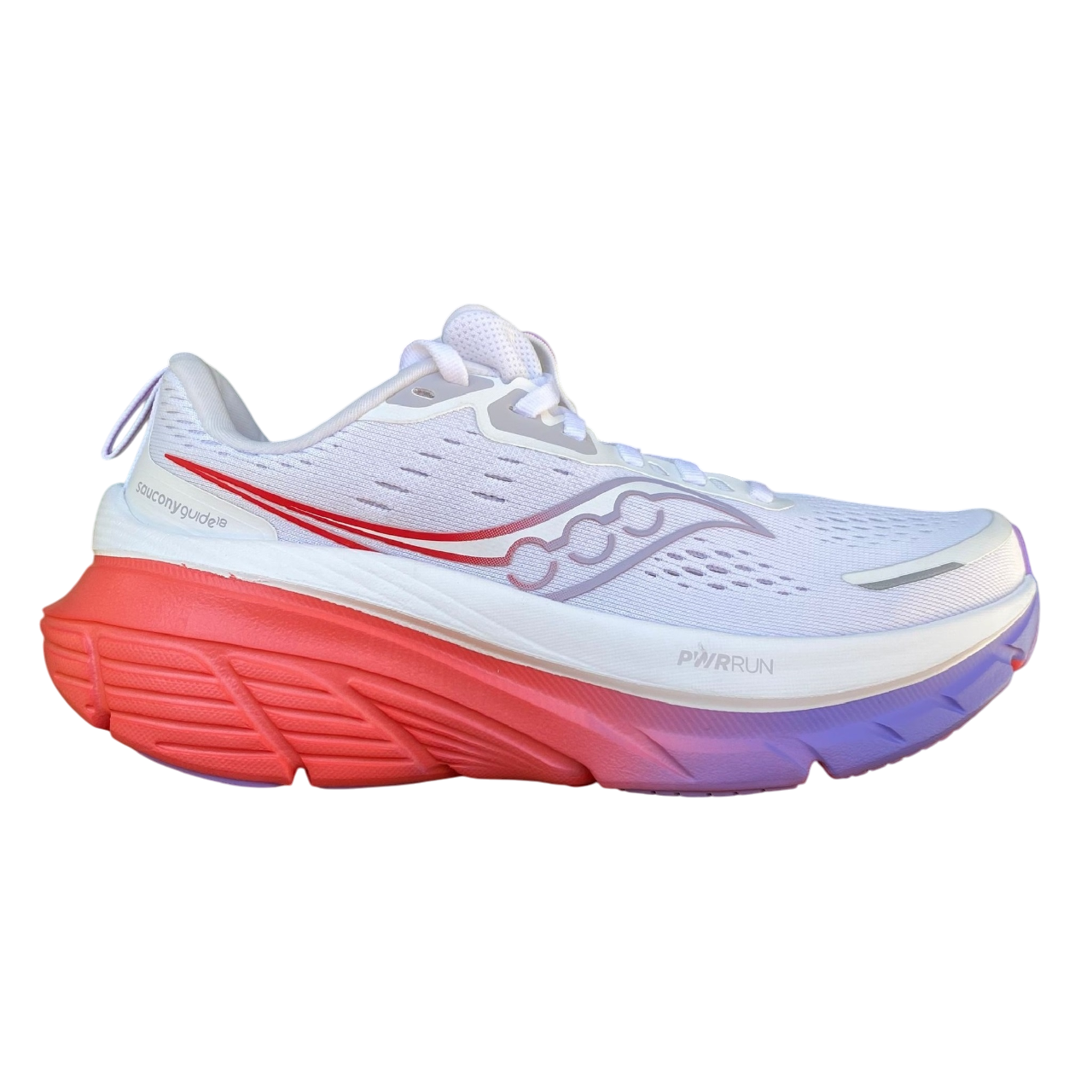 Saucony Guide 18 S10998-241 scarpe running donna bianco vista laterale