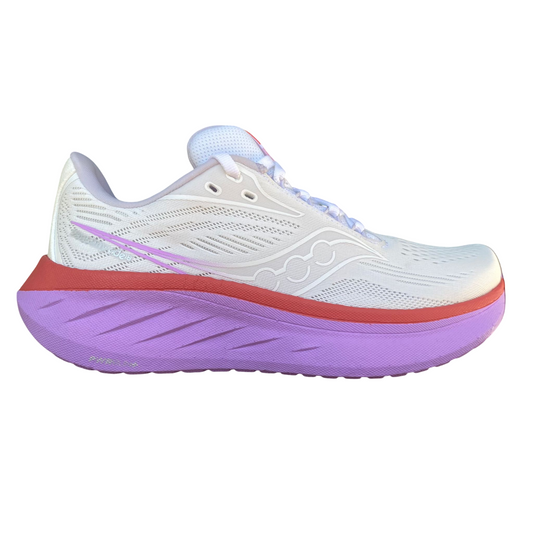 Saucony Ride 18 S11000-240 scarpe running donna bianco corallo vista laterale