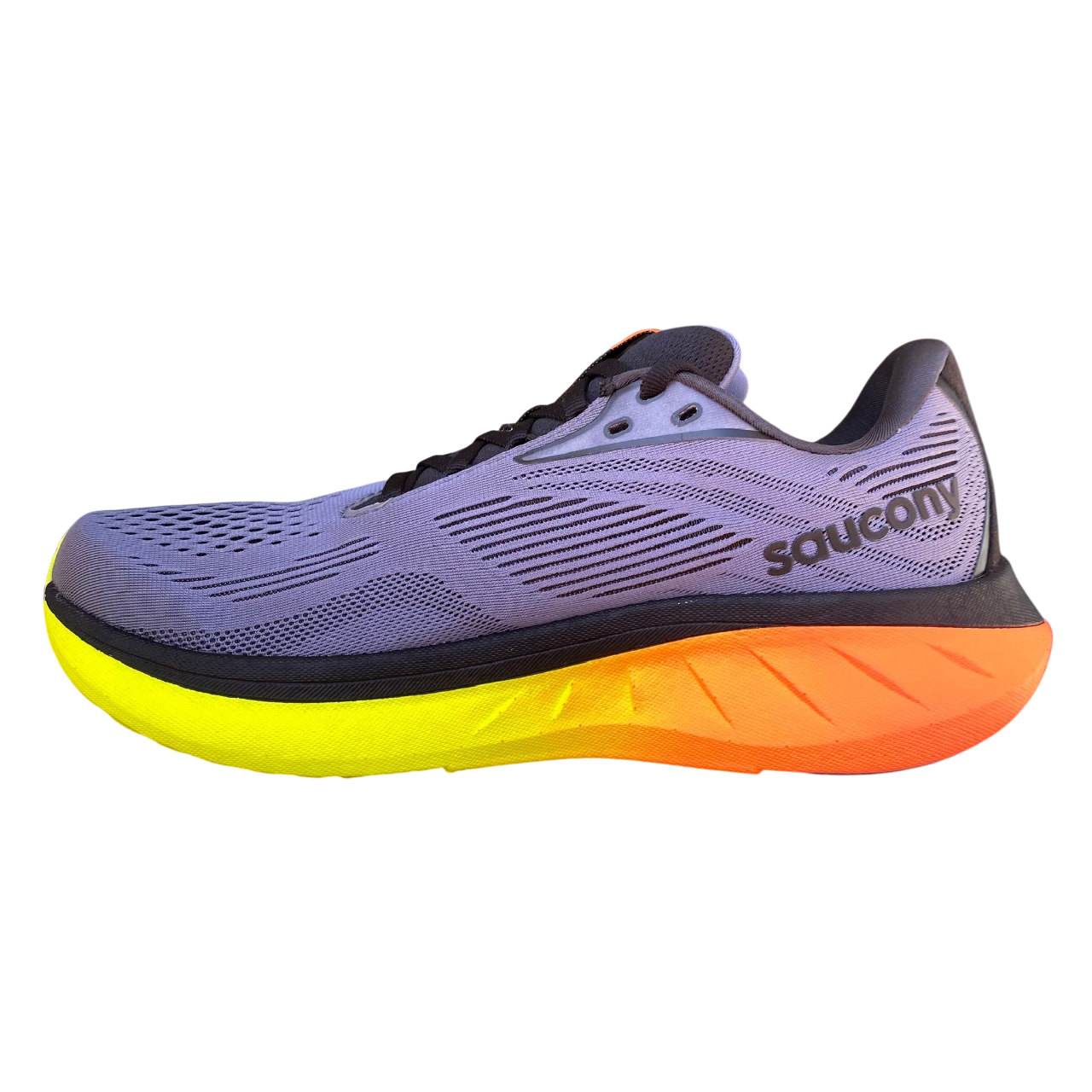 Saucony Ride 18 S21000-99 scarpe running uomo grigio giallo vista laterale interna