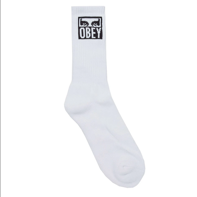 OBEY calzino unisex Eyes Icon Socks 100260141 A091330 white taglia unica