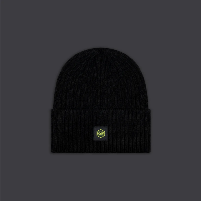 Dolly Noire cappellino a cuffia Logo Label Beanie BE333-HF-02 nero-giallo