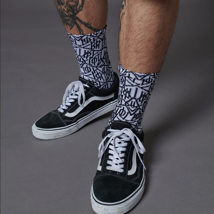 Dolly Noire calza Monogram DLYNR Socks sk451-ka-02 bianco - taglia unica