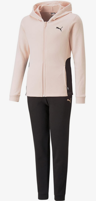 Puma Tuta da ragazza con cappuccio 673586 66 nero rosa