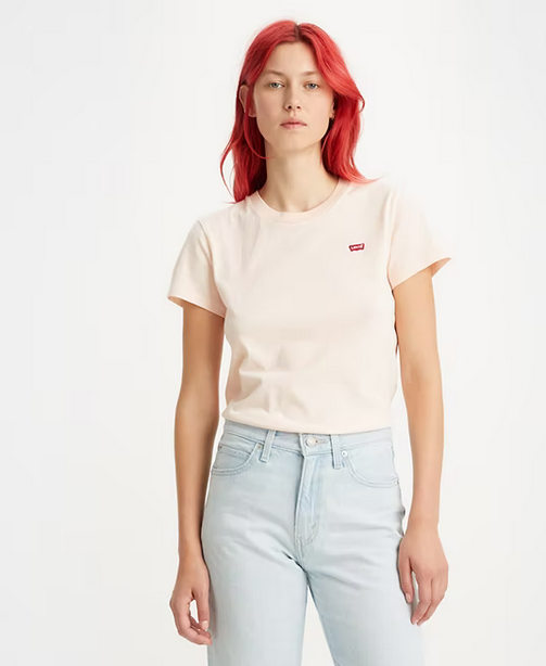 Levi's T-shirt manica corta da donna W Little Logo 39185-0209 rose
