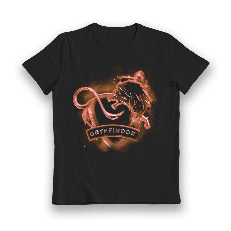 Maglietta T-Shirt per bambini Harry Potter Grifondoro Casa che si illumina al buio