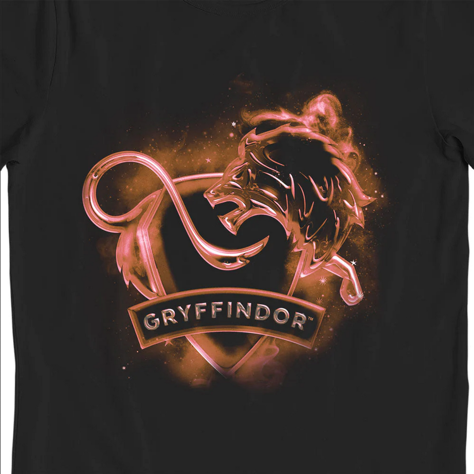 Maglietta T-Shirt per bambini Harry Potter Grifondoro Casa che si illumina al buio