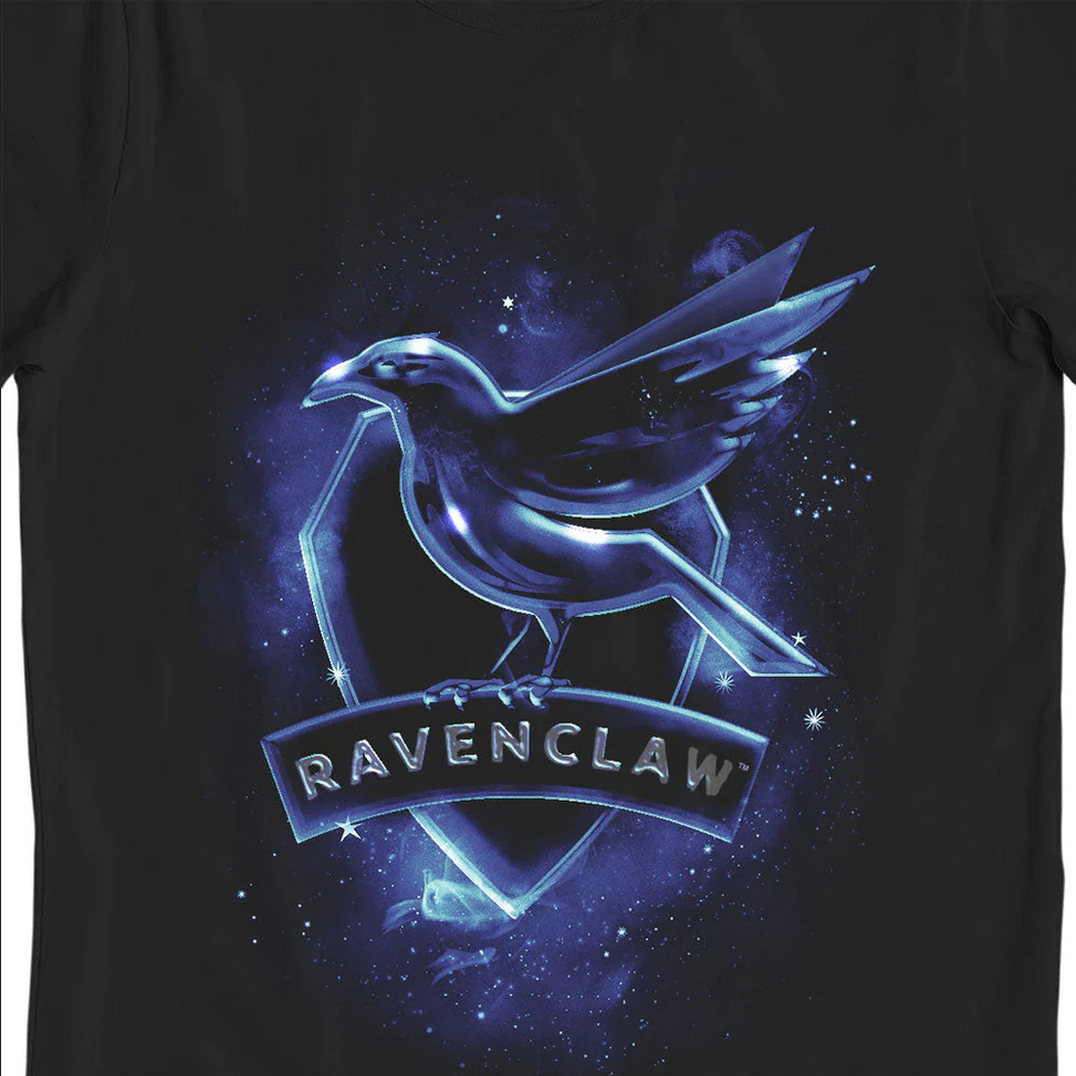 Maglietta T-Shirt per bambini Harry Potter Casa Corvonero che si illumina al buio