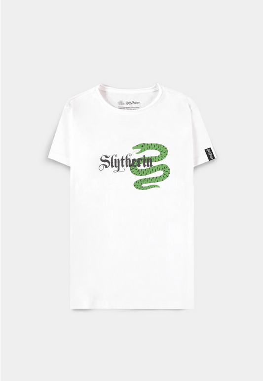 T-shirt a maniche corte Harry Potter - Serpeverde per ragazzi Bianca