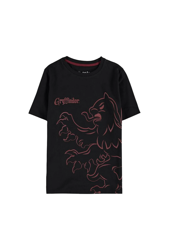 T-shirt a maniche corte per ragazzi di Harry Potter Grifondoro Nera