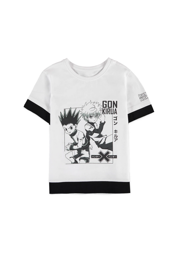 Hunter X Hunter - Kirua - Maglietta t-shirt a maniche corte per ragazzi Bianca