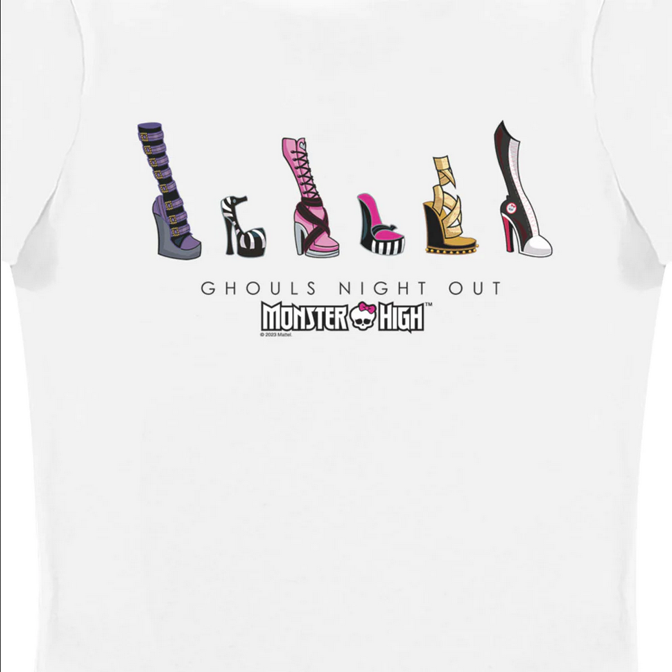 Maglietta T-shirt da donna Monster High Ghouls Night Out Bianca