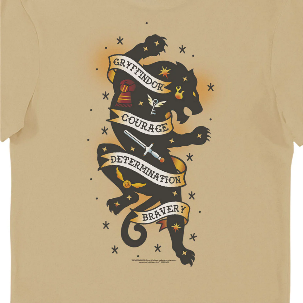 Maglietta t-shirt per adulti Harry Potter Tattoo Grifondoro House