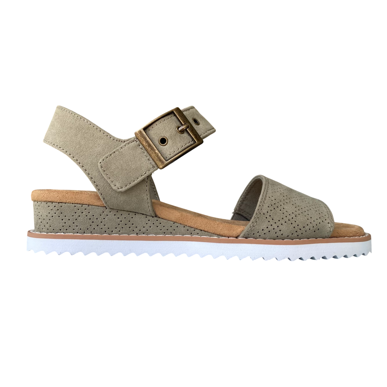 Skechers sandalo da donna BOBS Desert Kiss Serendipitous 114147/OLV oliva_lato1