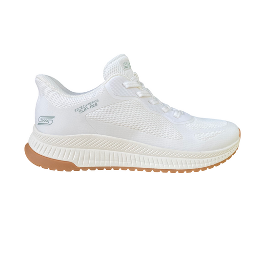 Skechers scarpa sneakersa da donna Slip-ins BOBS Squad 4 Staple Look 117624/WHT bianco