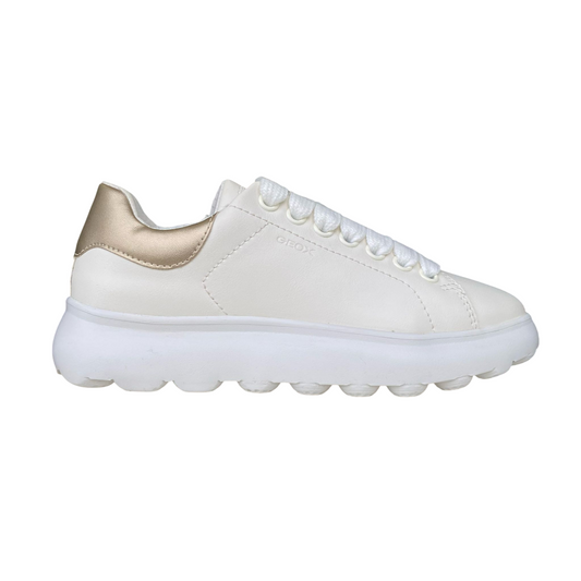 Sportiamo_Geox scarpa sneakers da ragazza Puffypop 8056226640881 bianco-platino