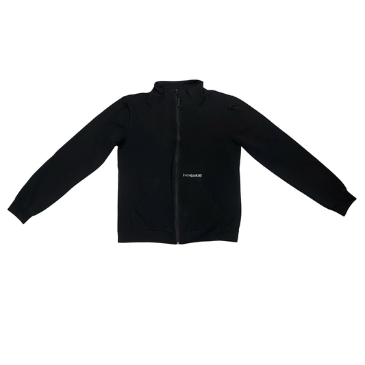 Hangar93 felpa con cerniera intera da donna con scritta piccola strass Z656D NRO02 nero