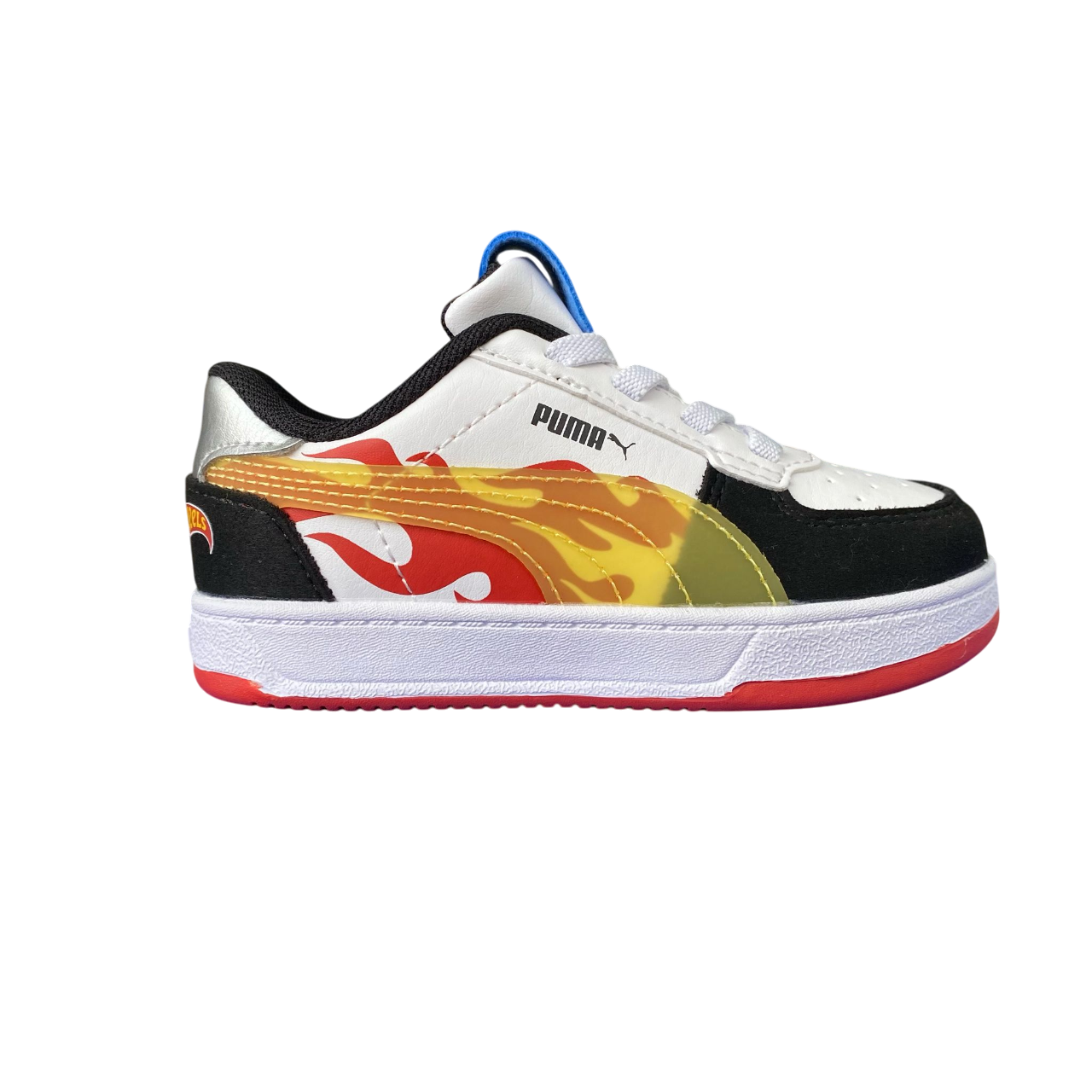 Sportiamo_Puma scarpa da ginnastica da bambino Caven 2.0 Hot Wheels 401405-01 nero-fuoco-bianco