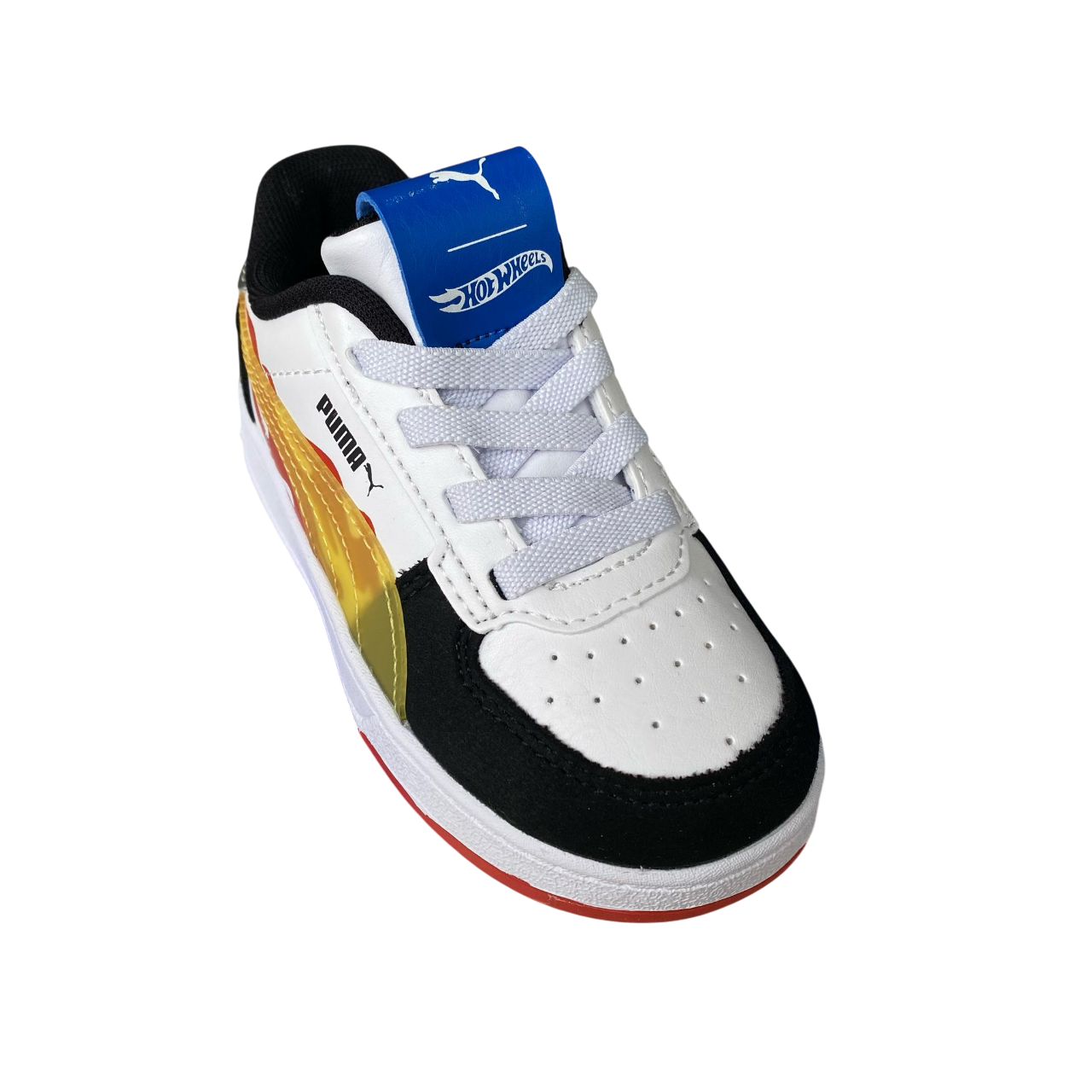 Sportiamo_Puma scarpa da ginnastica da bambino Caven 2.0 Hot Wheels 401405-01 nero-fuoco-bianco2