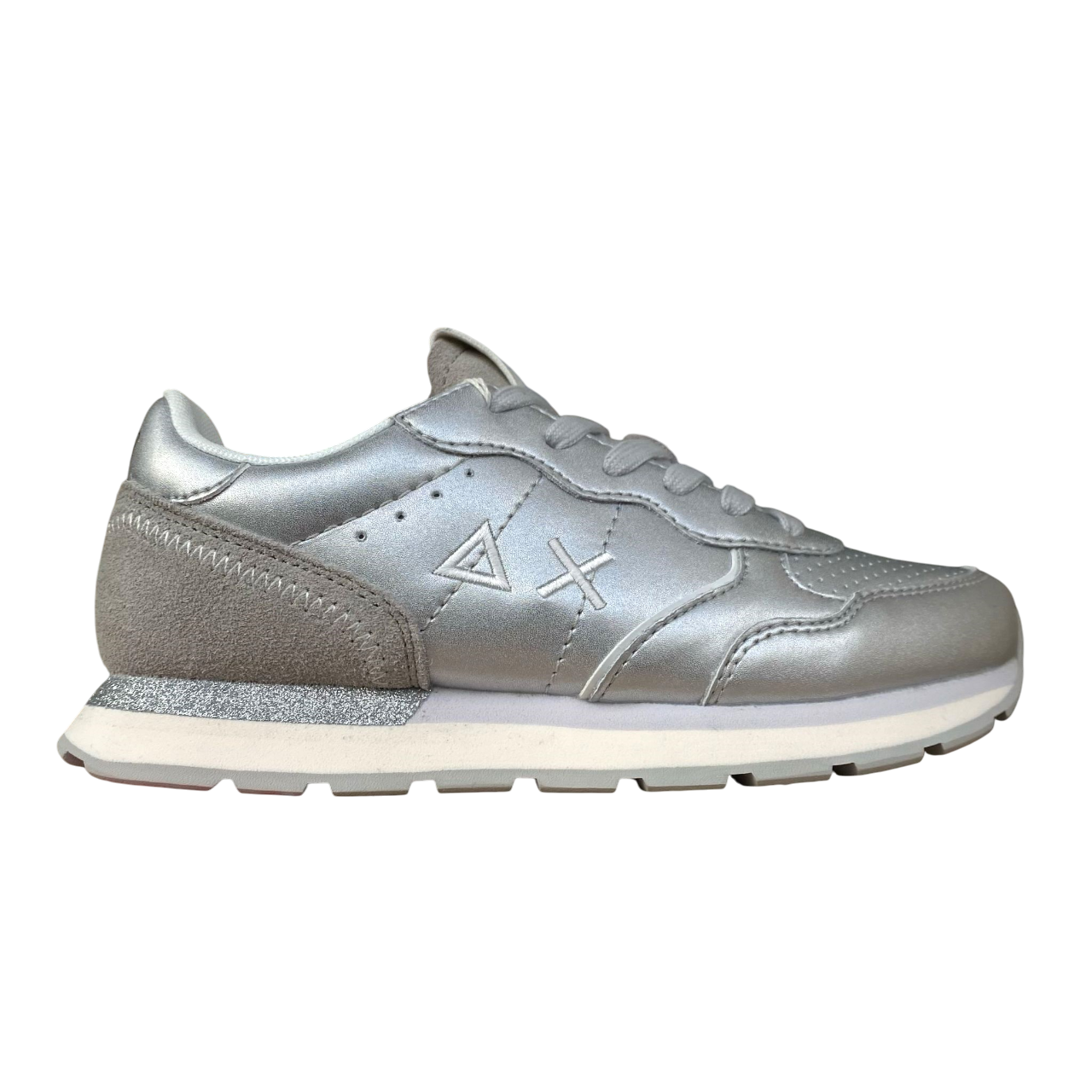 Sportiamo_Sun68 scarpa sneaker da ragazza in pelle Big Ally Z35408T 44 argento