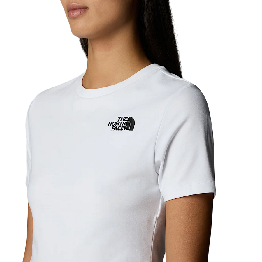Sportiamo_The North Face maglietta manica corta da donna essential cropped NF0A55AOFN4 bianco1