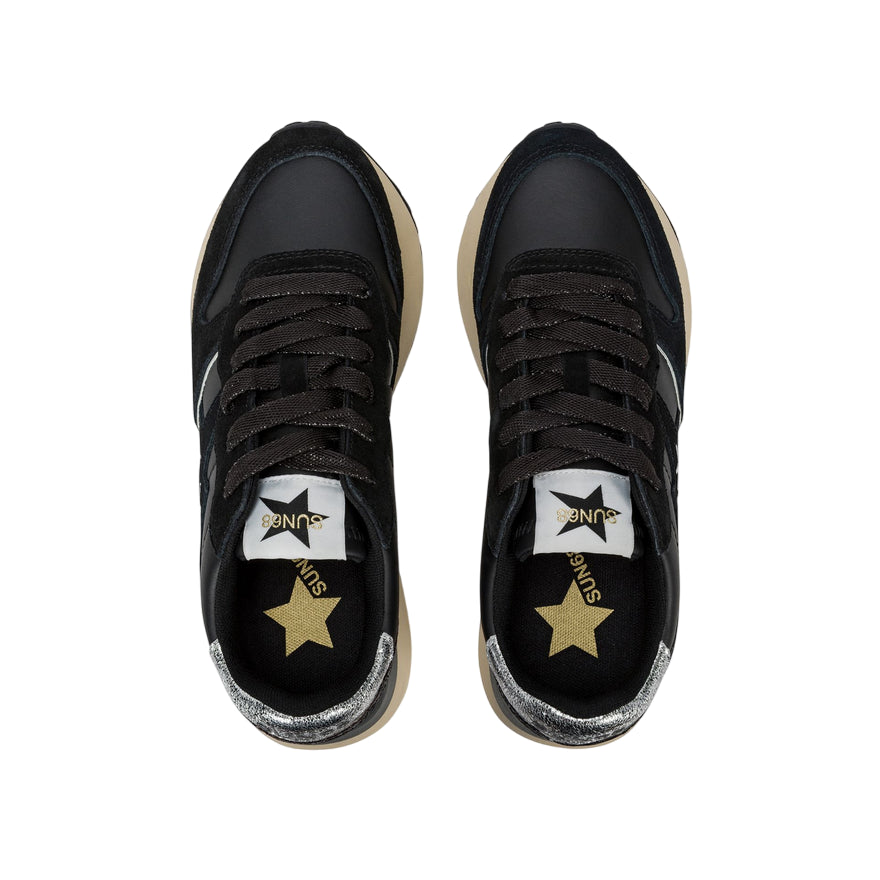 Sun68 – Sneaker Big Stargirl Donna Z45222 11 Nero | Stile Running Glitter Urban, Comfort e Dettagli Laminati