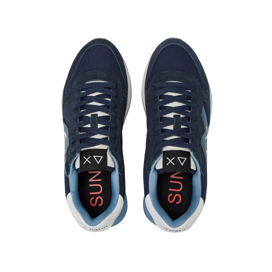 Sun68 – Sneaker Uomo Jaki Solid Z45113 07 Navy Blue | Running contemporaneo, nylon e suede premium, stile iconico - alto