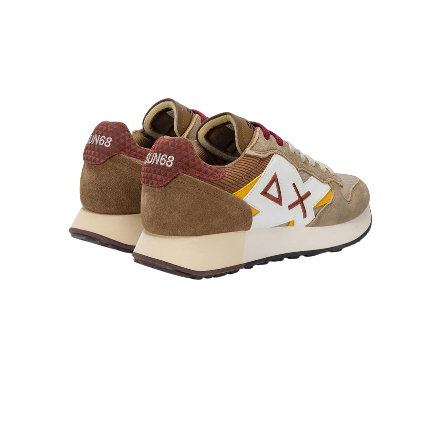 Sun68 – Sneaker Uomo Jaki Winter Beige Z45117 77| Comfort Invernale, Nylon e Suede Resistente, Stile Running con Dettaglio Grafico