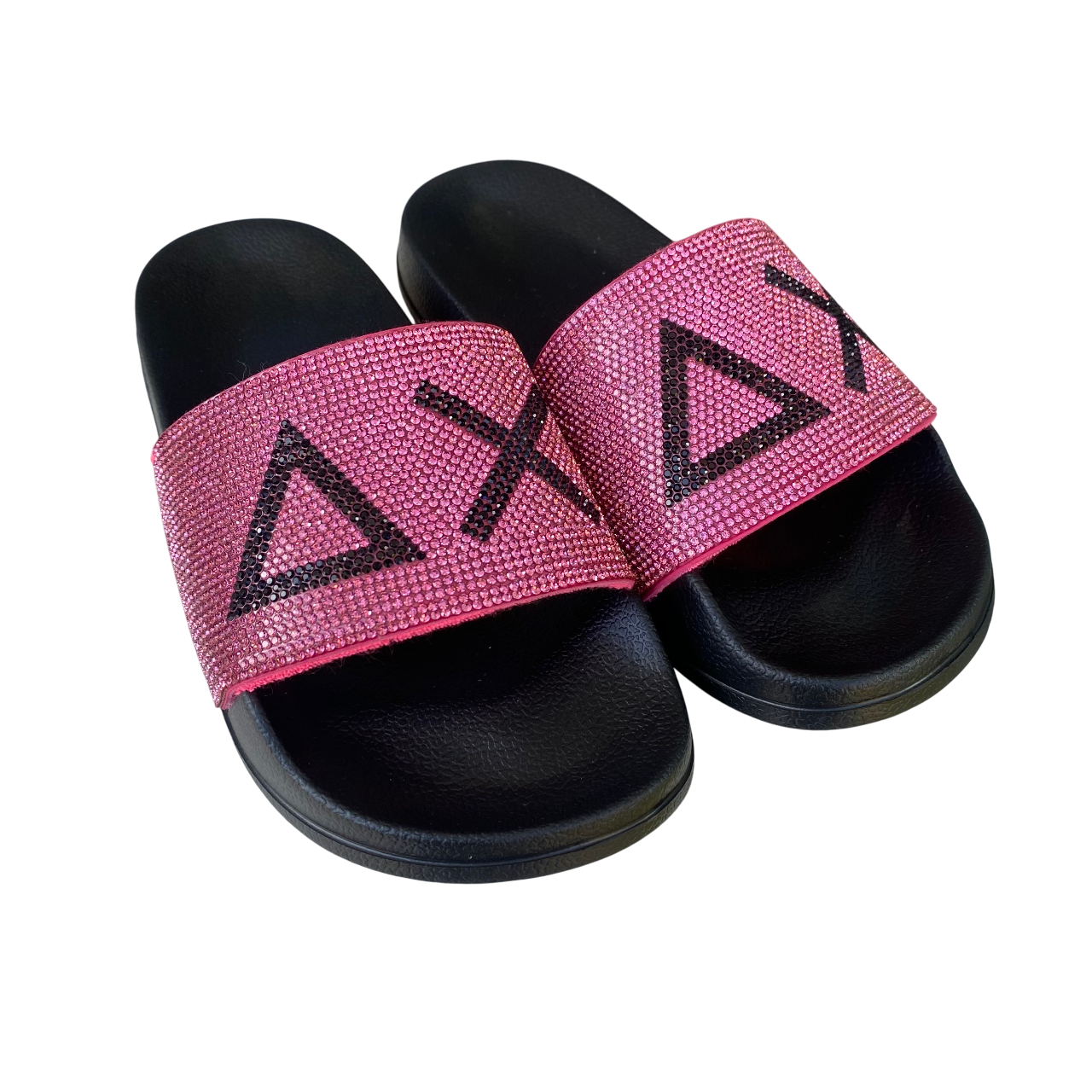 Sun68 ciabatta da donna con fascia strass x35205 1162 nero-fucsia