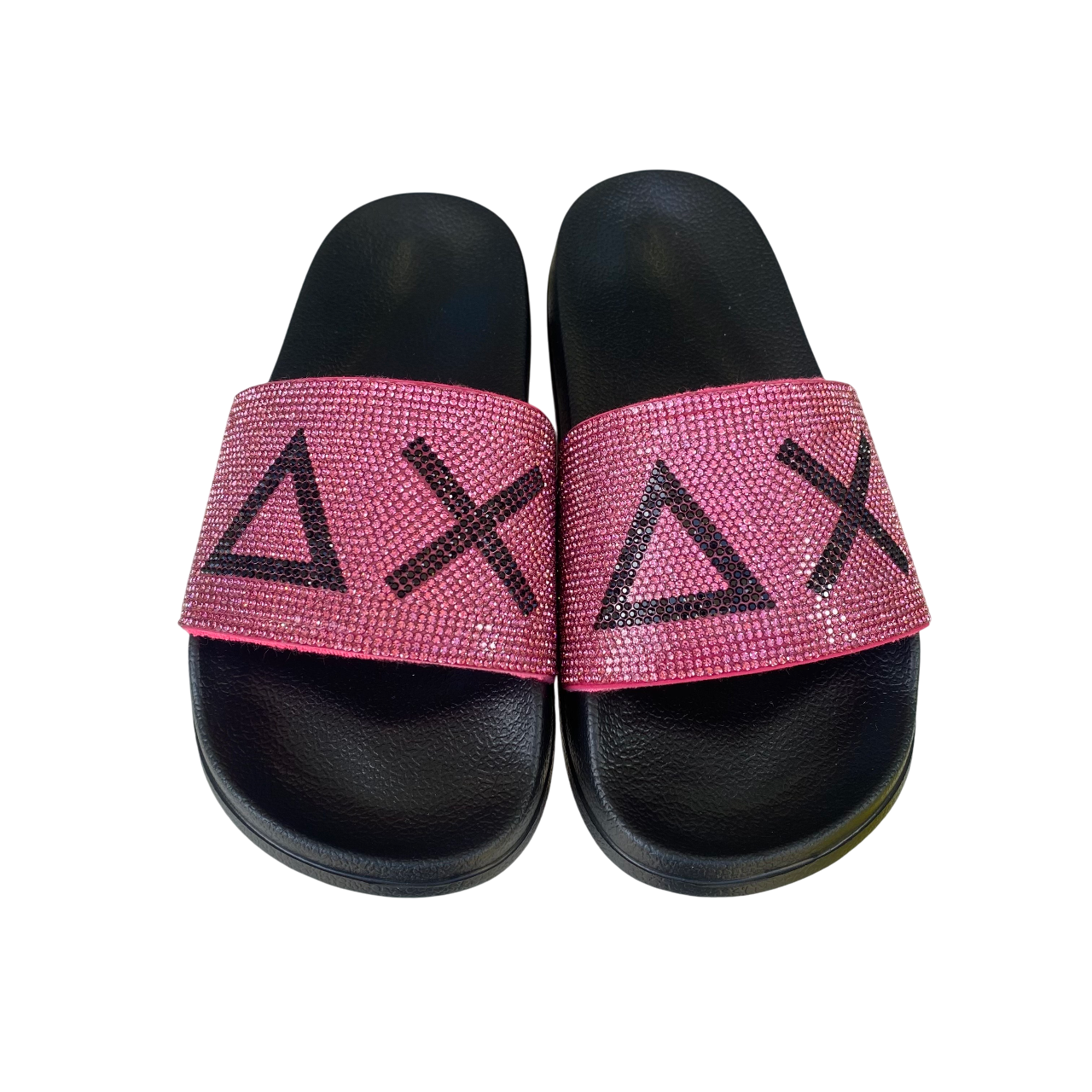 Sun68 ciabatta da donna con fascia strass x35205 1162 nero-fucsia