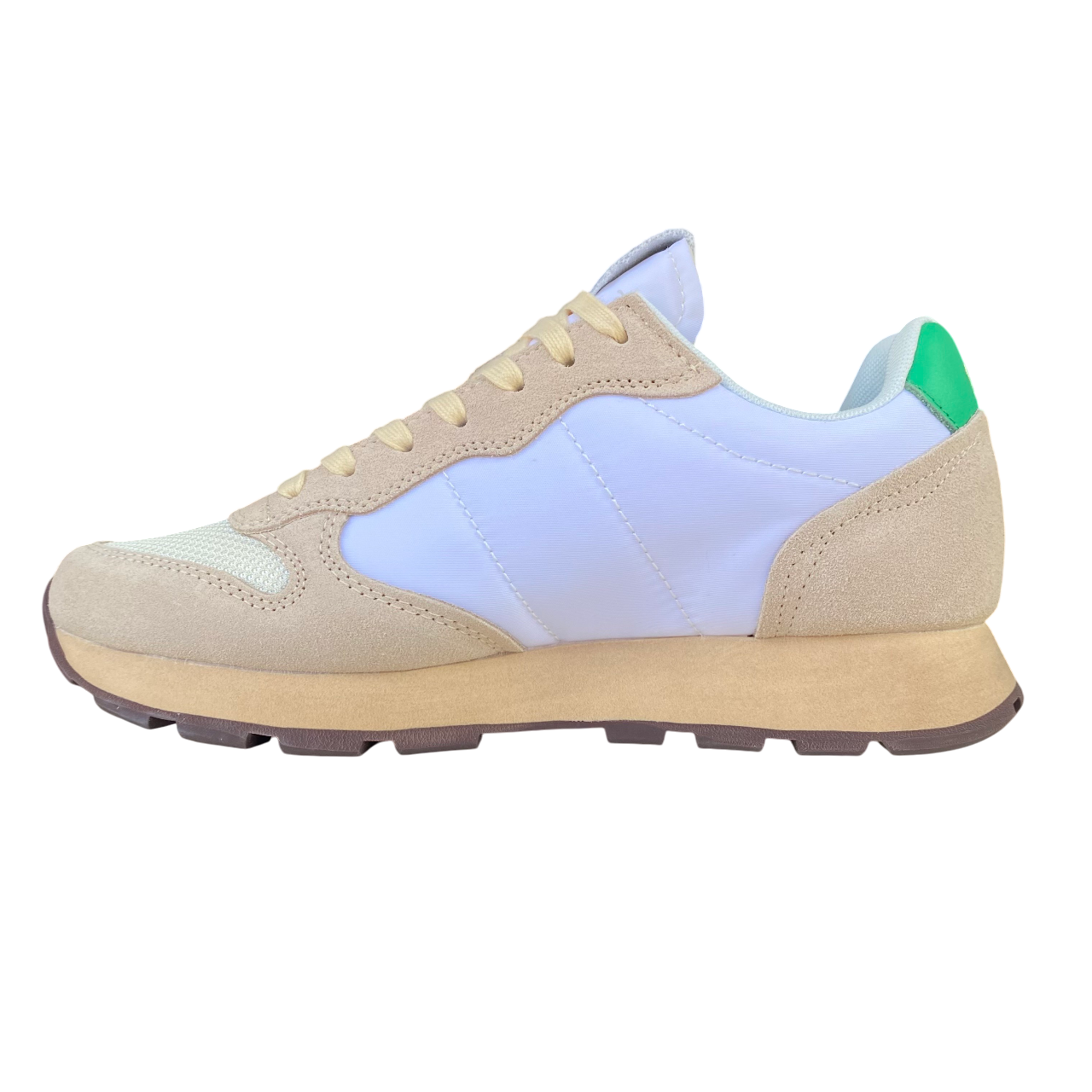 Sun68 scarpa sneakers da uomo Tom Vintage z35105 3188 bianco panna-verde