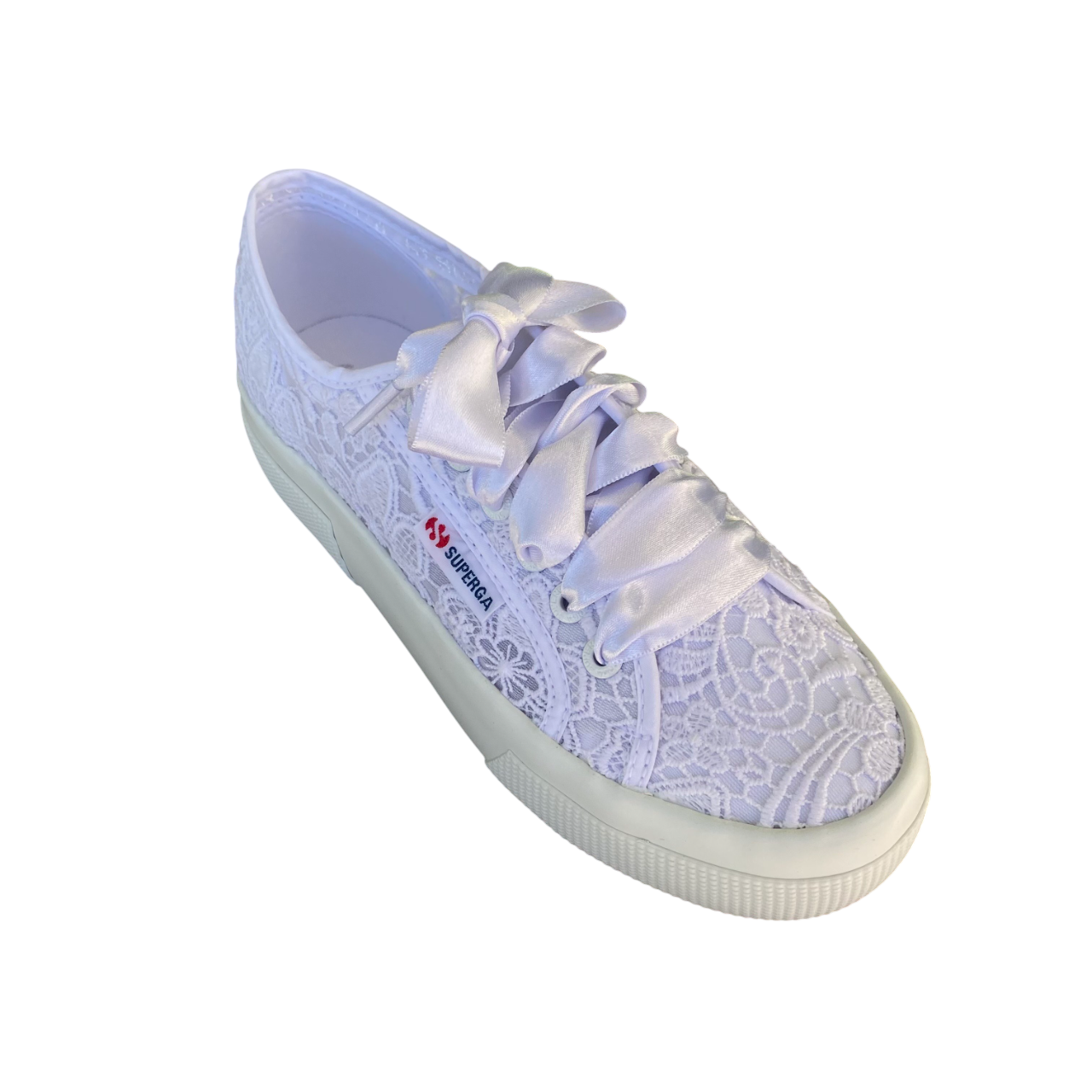 Superga scarpa sneakers da donna 2740 S2136QW A0A flower macrame bianco